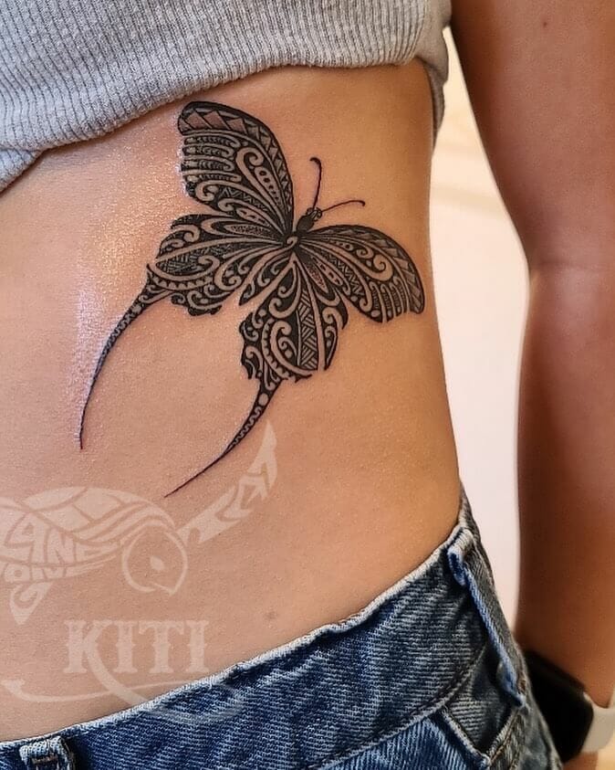 11+ Tribal Butterfly Tattoo Ideas That Will Blow Your Mind! 11 Polynesian Tribal Butterfly Tattoo