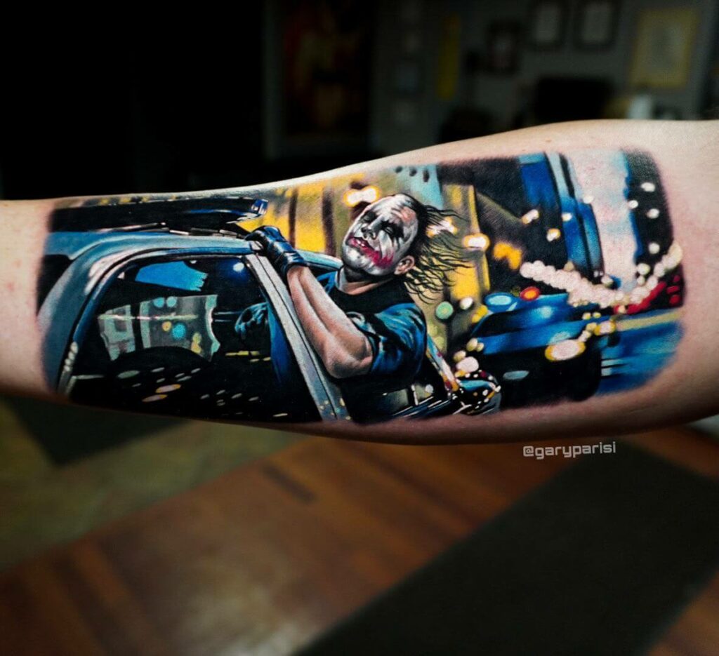 10+ Simple Joker Tattoo Ideas That Will Blow Your Mind! 12 Heath Ledger Joker Tattoo