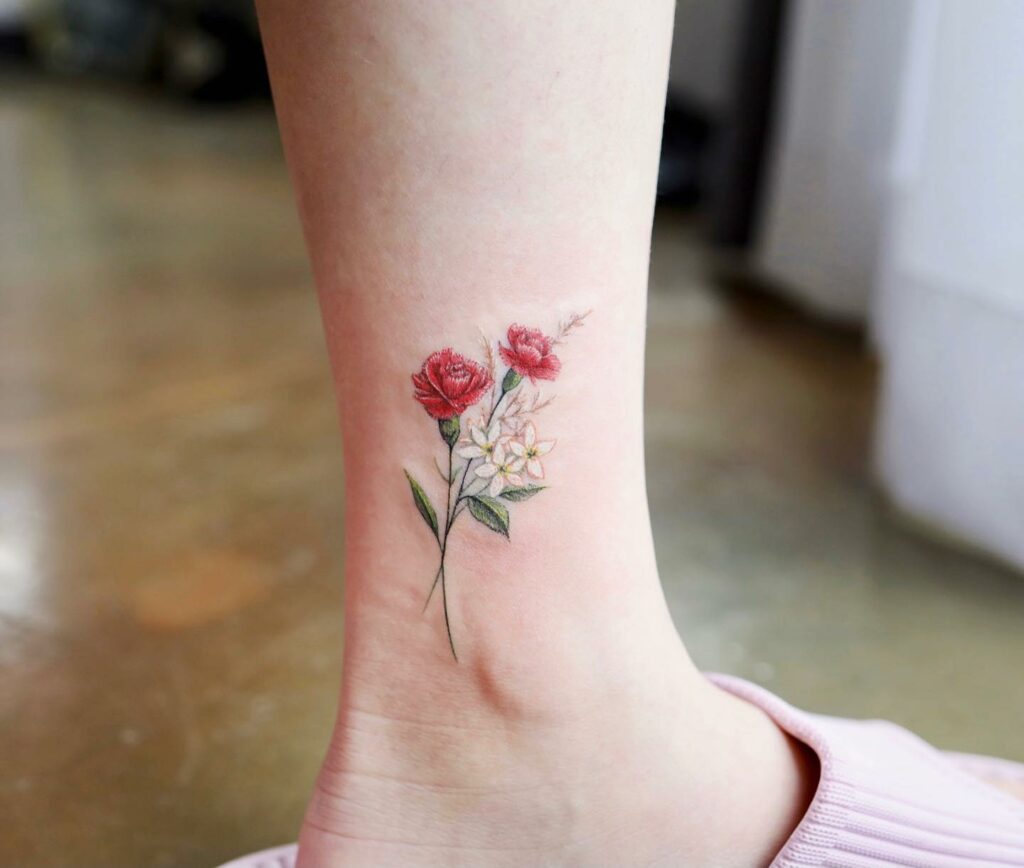 12 Amazing BIRTH FLOWERS & BEST BIRTHDAY FLOWER TATTOO IDEAS 10 Carnation Tattoo