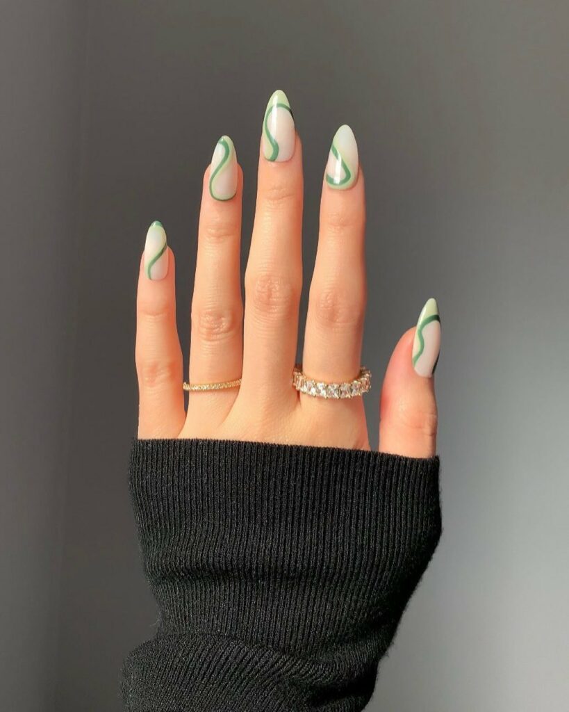 Get Swirly with 35 Swirl Nails Ideas for 2024 20 Green Swirl Nails