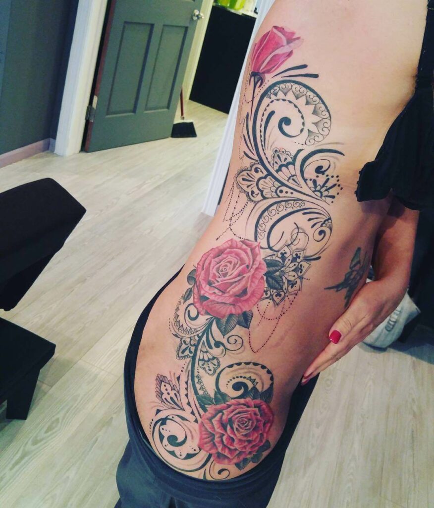 11+ Rose Side Tattoo Ideas That Will Blow Your Mind! 11 Body Side Rose Tattoo