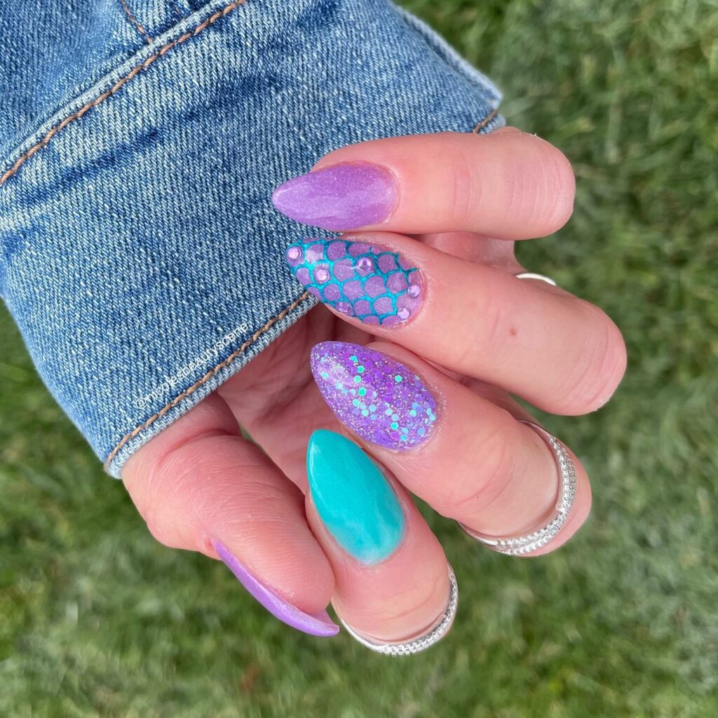 39 Latest Pink and Blue Nail Designs To Try in 2024! 40 Mermaid Majesty