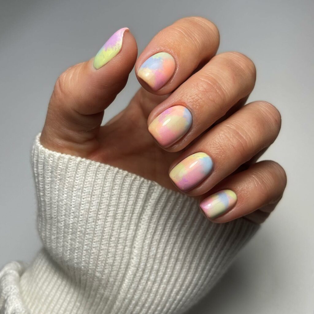40 Latest Cotton Candy Nail Designs To Try In 2023! 22 Short Cotton Candy Nails