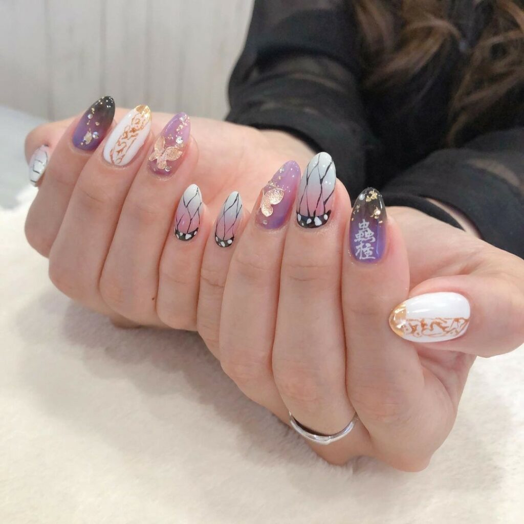 Embrace 40 Anime Nail Designs in 2024 42 Aesthetic Shinobu Kocho Nails