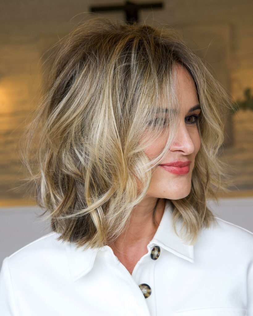 35 Face Framing Layers Ideas to Elevate Your Look in 2024 10 Lob with Face-Framing Layers
