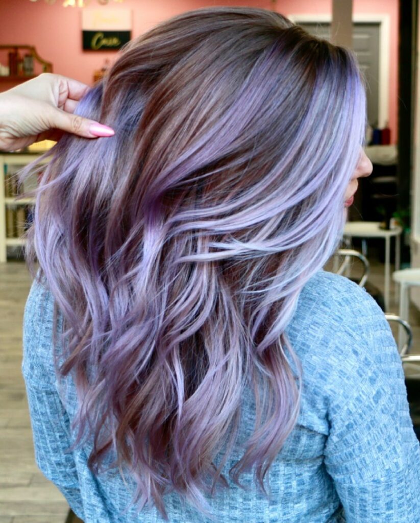55 Bold Burgundy Dark Red Hair Ideas to Try in 2024 23 Lavender and Burgundy Highlights