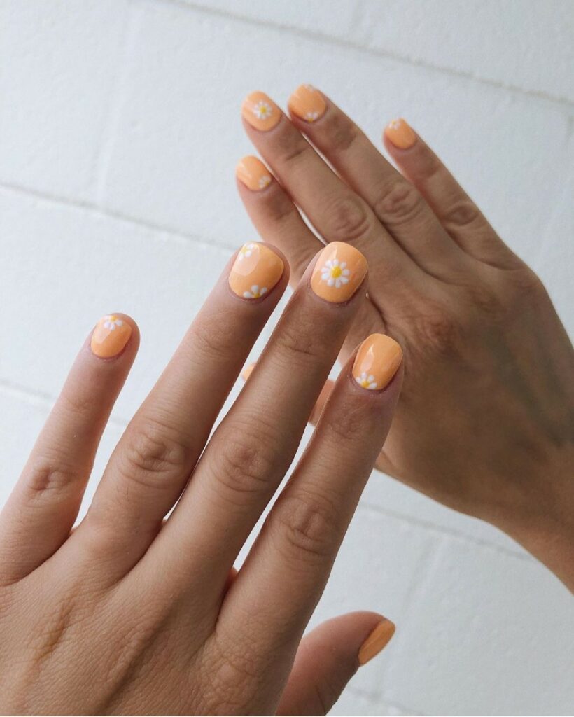Get Peachy with 30 Peach Nail Designs for 2024 34 Doodle Decals