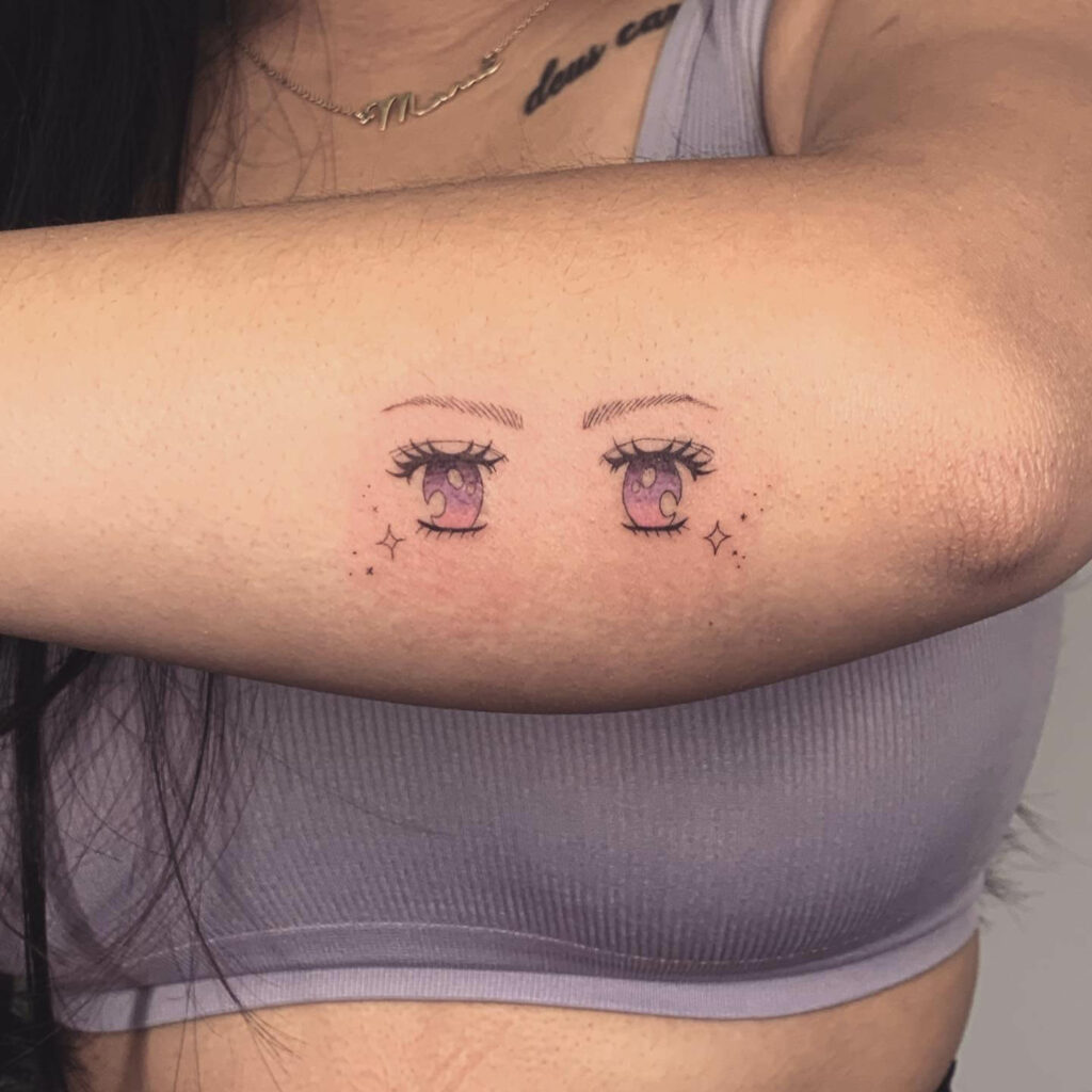 11+ Anime Eyes Tattoo Ideas That Will Blow Your Mind! 12 Cute Sparkly Manga Eyes Tattoo