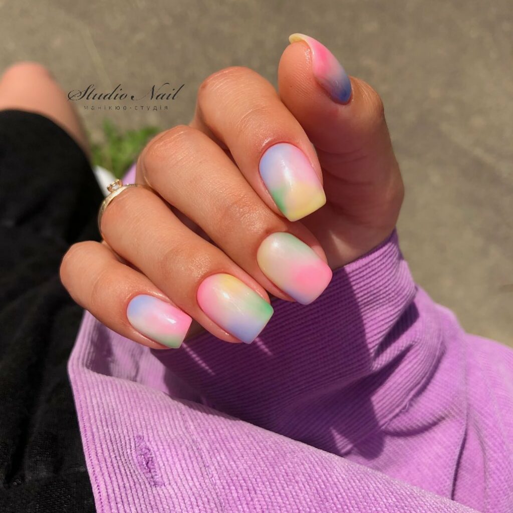 40 Latest Cotton Candy Nail Designs To Try In 2023! 31 Matte Cotton Candy Nails