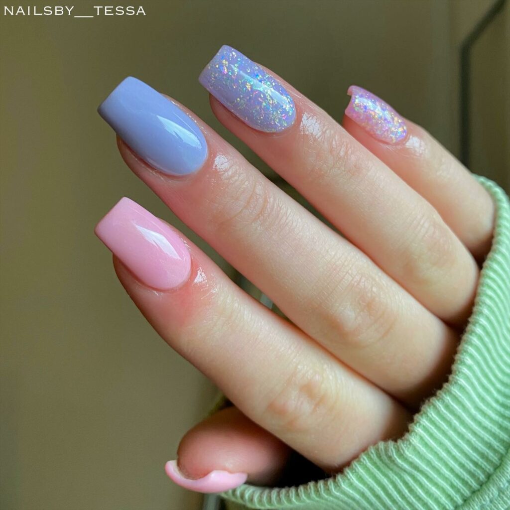 40 Latest Cotton Candy Nail Designs To Try In 2023! 36 Cotton Candy Nails With Glitters