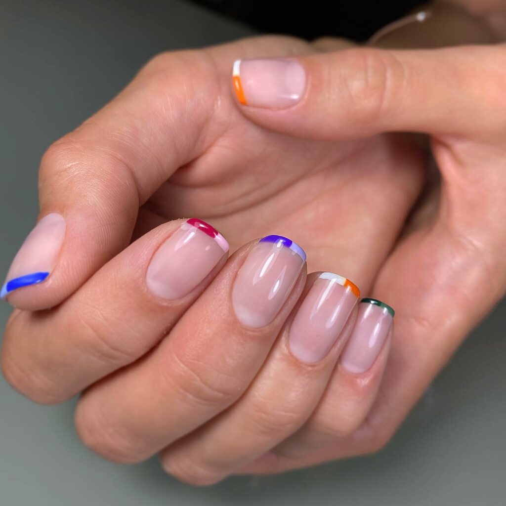 20 Latest Thin French Tip Nail Designs To Try In 2024! 21 Two Color Thin French Tip Nails