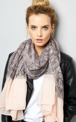 New Look oversized Scarf.jfif New Look Grey Lace Print Contrast Trim Long Scarf