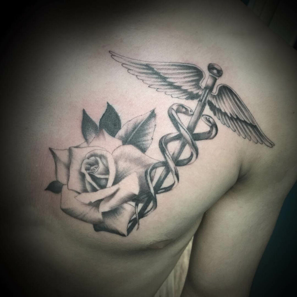 17+ Chest Piece Tattoo Ideas That Will Blow Your Mind! 25 Rose Chest Piece Tattoo