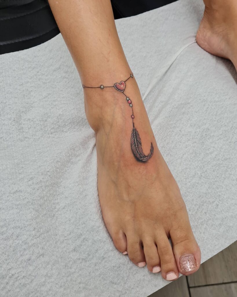 31 Latest Ankle Bracelet Tattoos To Inspire You In 2024! 22 Ankle Bracelet Tattoo