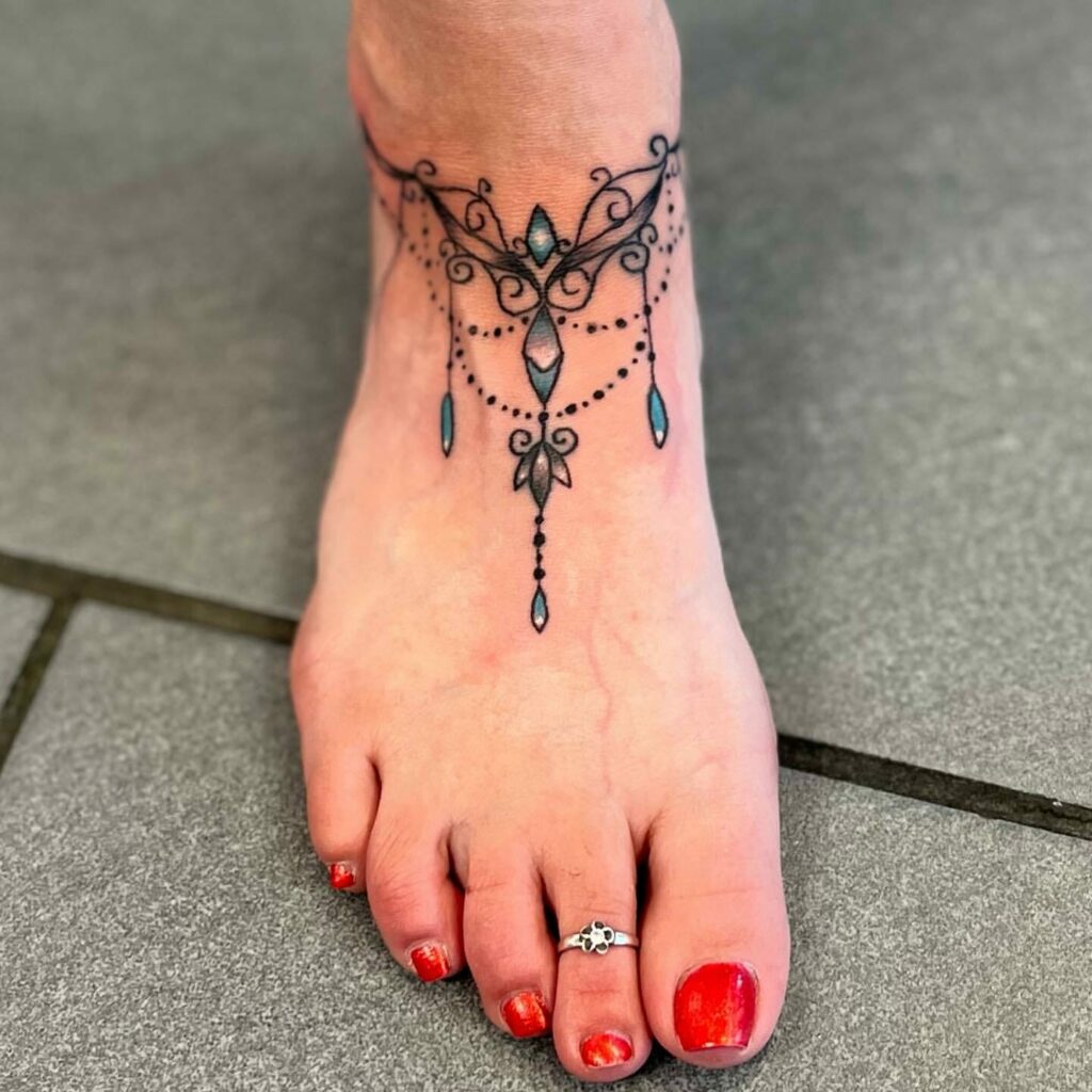31 Latest Ankle Bracelet Tattoos To Inspire You In 2024! 40 Ankle Bracelet Tattoo