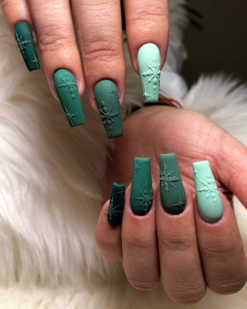 Get Festive with 25 Green Christmas Nail Ideas in 2024 34 Mystical Forest Hues on Green Christmas Nails
