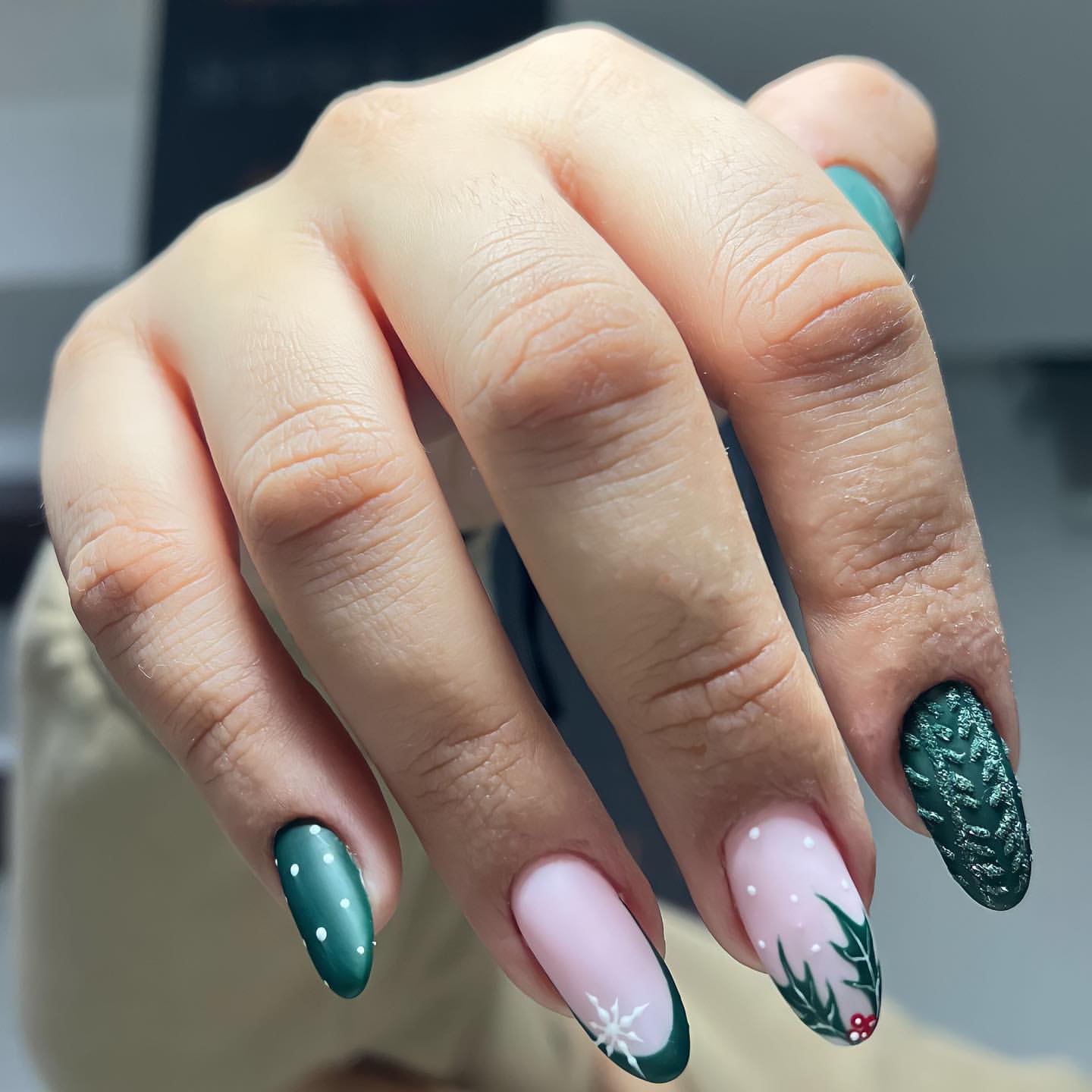Get Festive with 25 Green Christmas Nail Ideas in 2024 31 Lush Green Christmas Nail Artistry