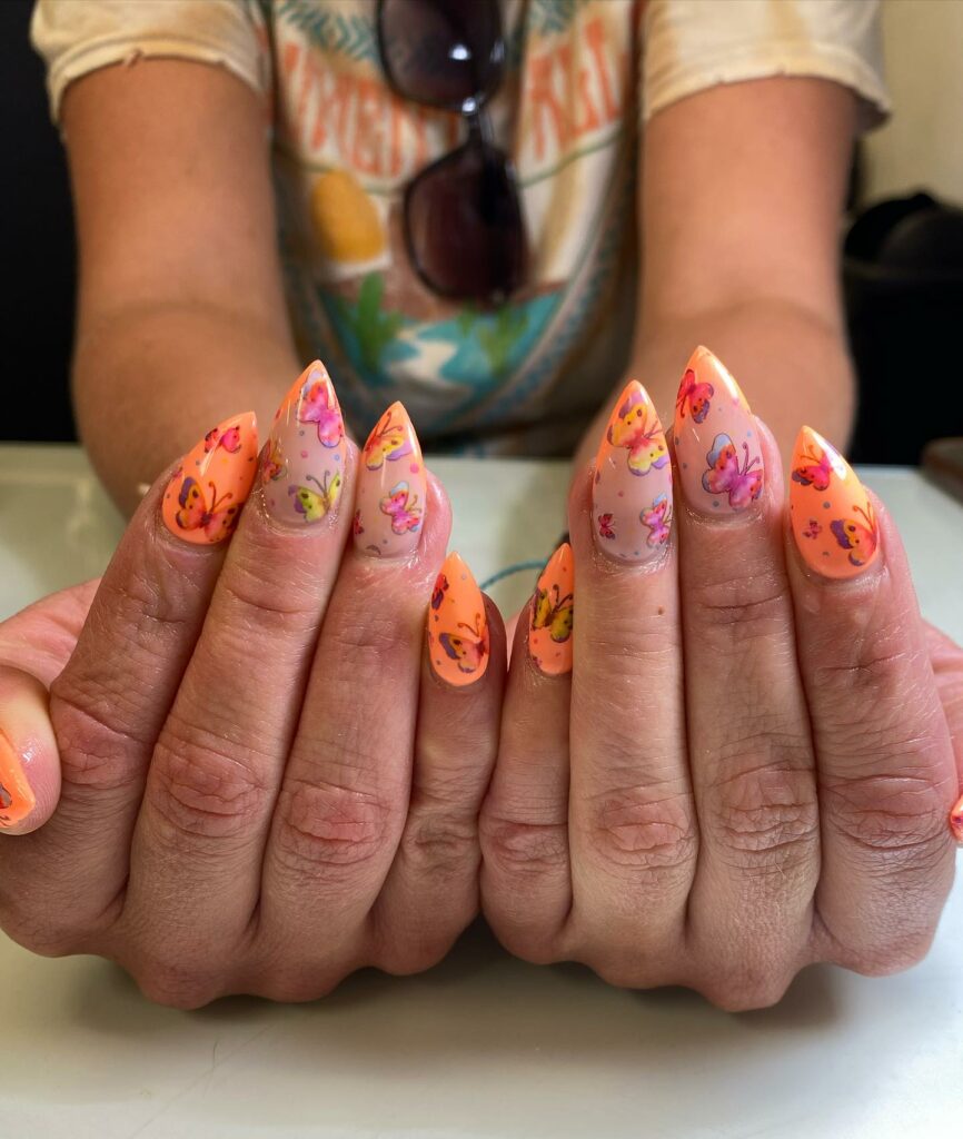 50 Latest Butterfly Nail Designs To try In 2024! 56 Autumn-Like Butterfly Nails