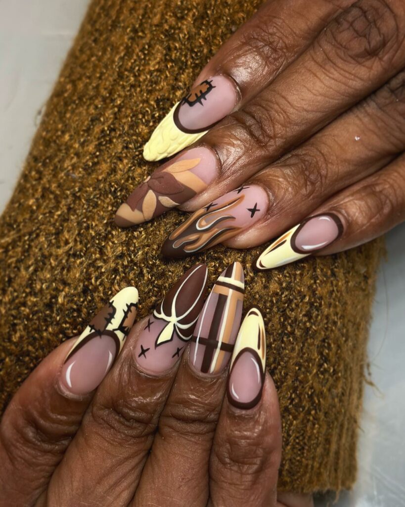 44 Latest Pop Art Nail Designs To Try In 2024! 34 Fall-Themed Pop Art Nails