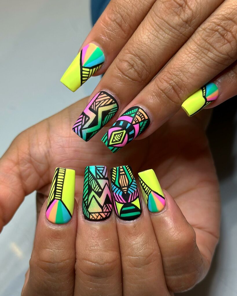 44 Latest Pop Art Nail Designs To Try In 2024! 36 Vibrant Neon Pop Art Nails