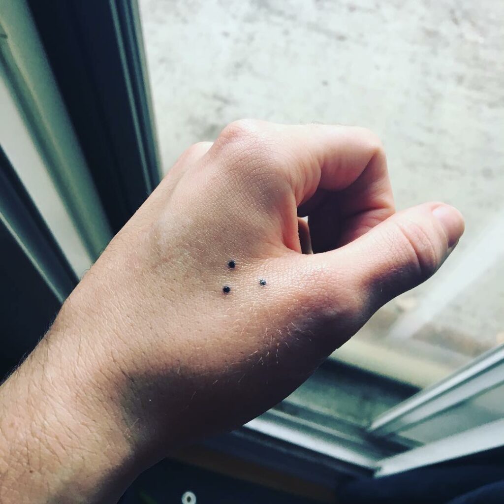 3 Dots Tattoos - Subtle But With A Big Meaning! 14 3 Dots Tattoo
