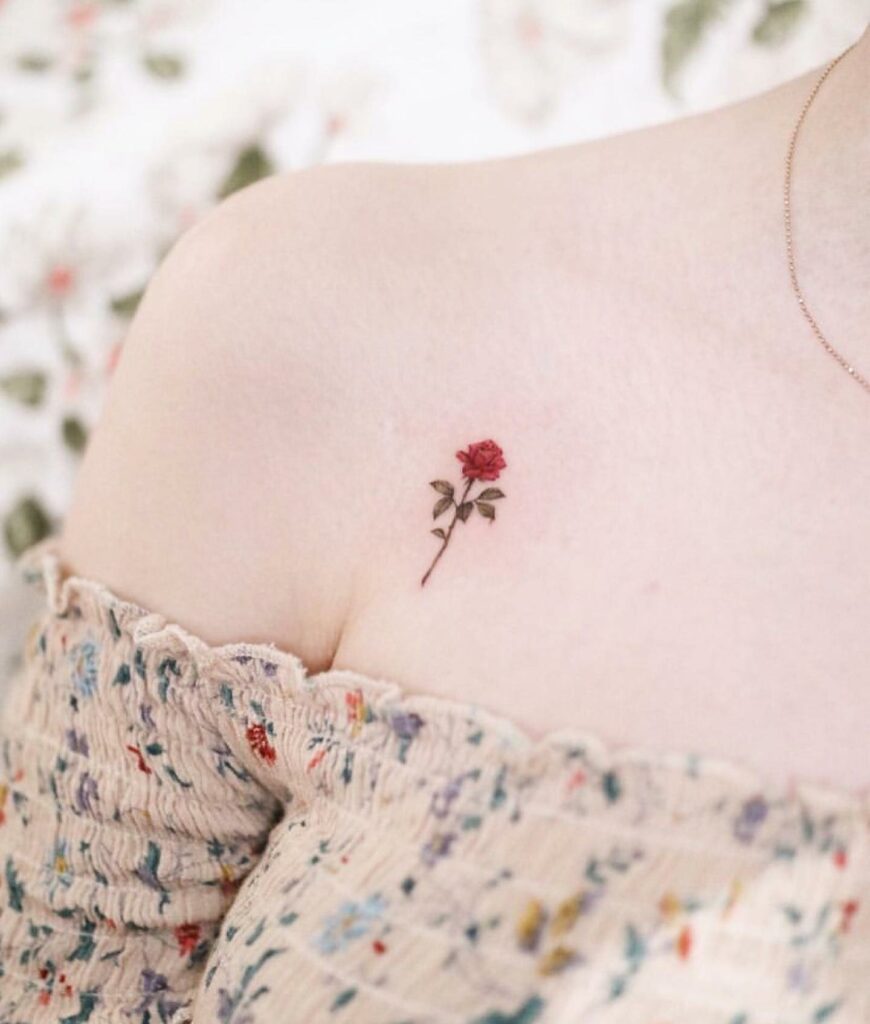 10+ Rose Tattoo On Chest Ideas That Will Blow Your Mind! 19 Chest Small Rose Tattoo