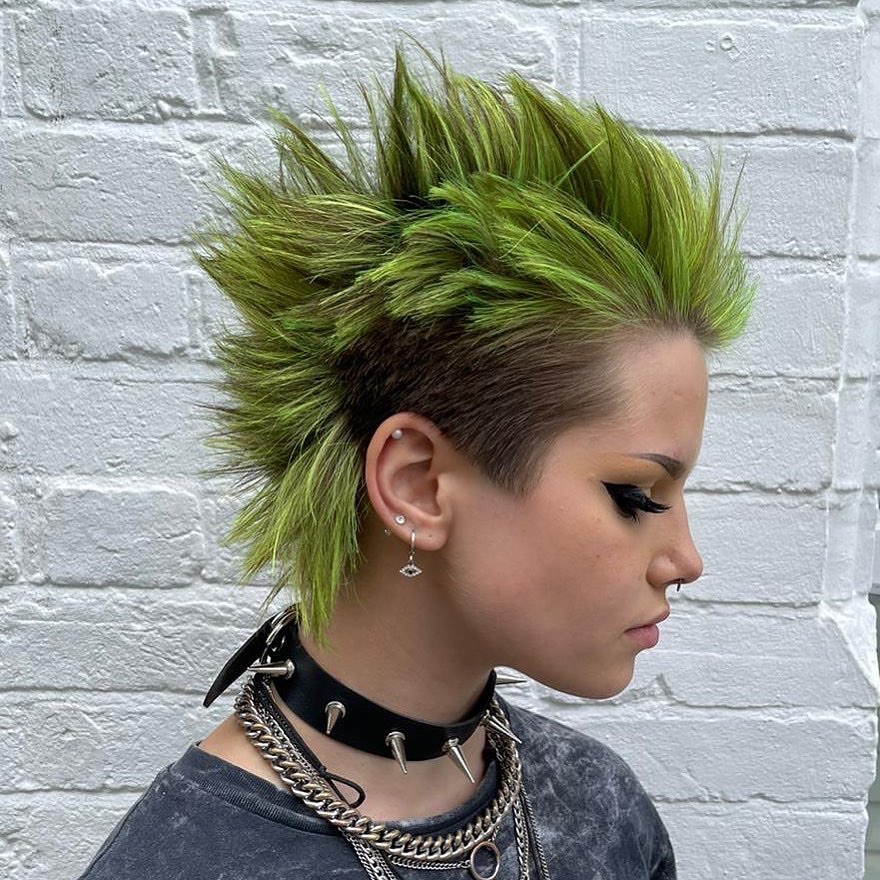 35 Short-Sided Shaved Female Hairstyles to Flaunt Your Boldness in 2024 21 Stiff Spiky Hair