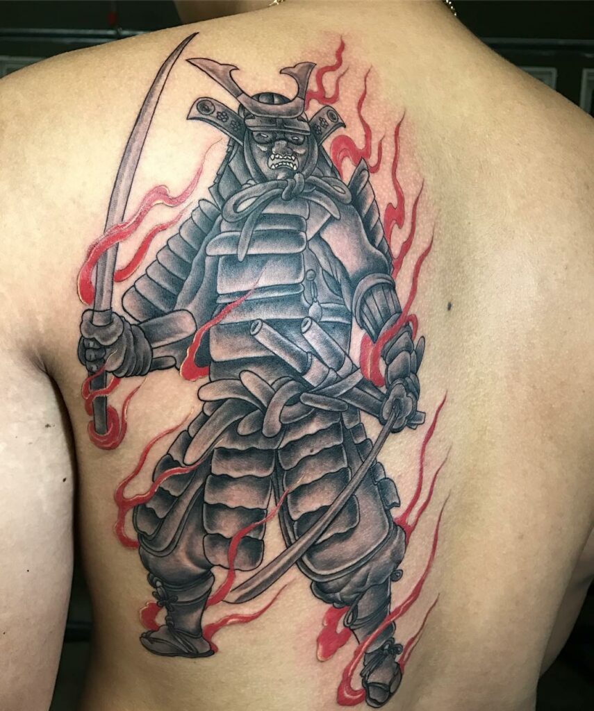 10 AMAZING SAMURAI TATTOO IDEAS + MEANINGS 15 Oni Tattoo and Samurai Tattoo