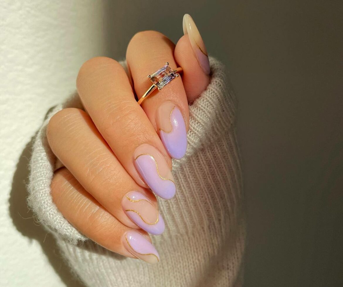 20 Latest Purple And Gold Nail Ideas To Try In 2024! 10