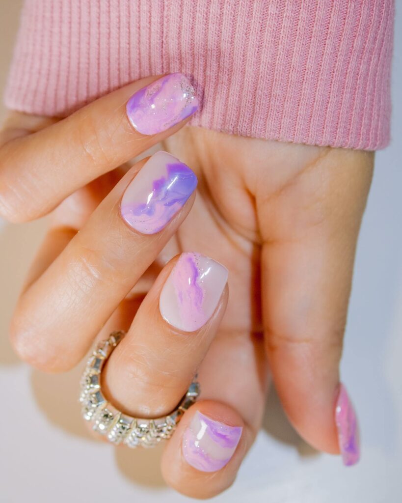 Discover 35 Pink Marble Nail Designs of 2024 17 Purple And Pink Marble Nails