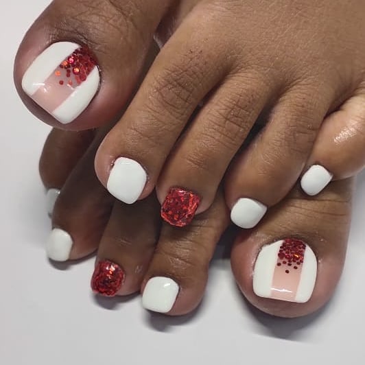 35 White Pedicure Ideas for a Chic Look in 2024 28 Sparkling Adventures with Embellished Designs
