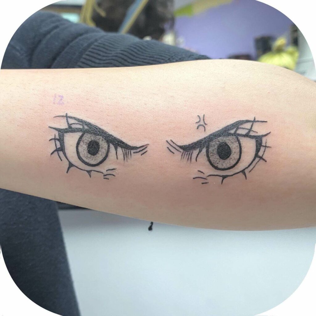 11+ Anime Eyes Tattoo Ideas That Will Blow Your Mind! 20 Fun Anime Eyes Showing Emotion Tattoo