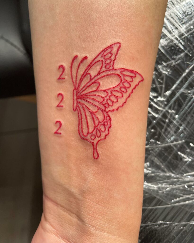 11+ 222 Tattoo Ideas That Will Blow Your Mind! 17 222 Butterfly Tattoo