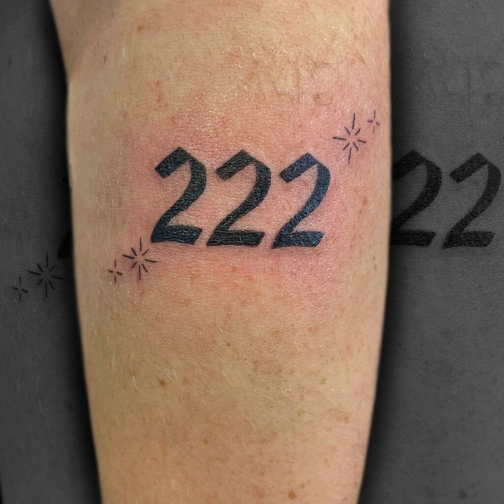 11+ 222 Tattoo Ideas That Will Blow Your Mind! 16 222 Star Tattoo