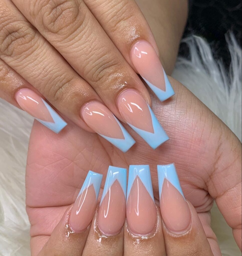 30 Blue French Tip Nail Ideas To Try In 2024! 23 Soft Palettes