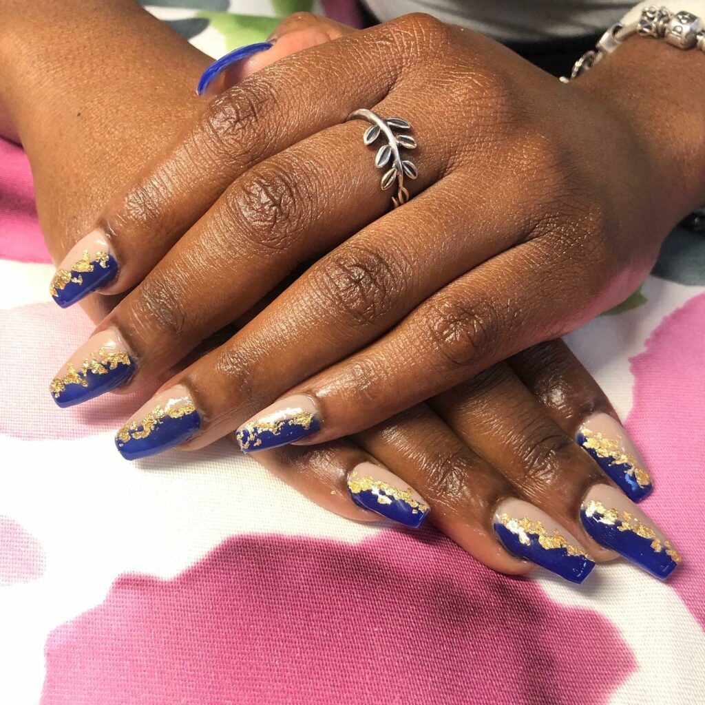 30 Latest Navy Blue Nail Designs To Try In 2024! 35 Two-Tone Nails