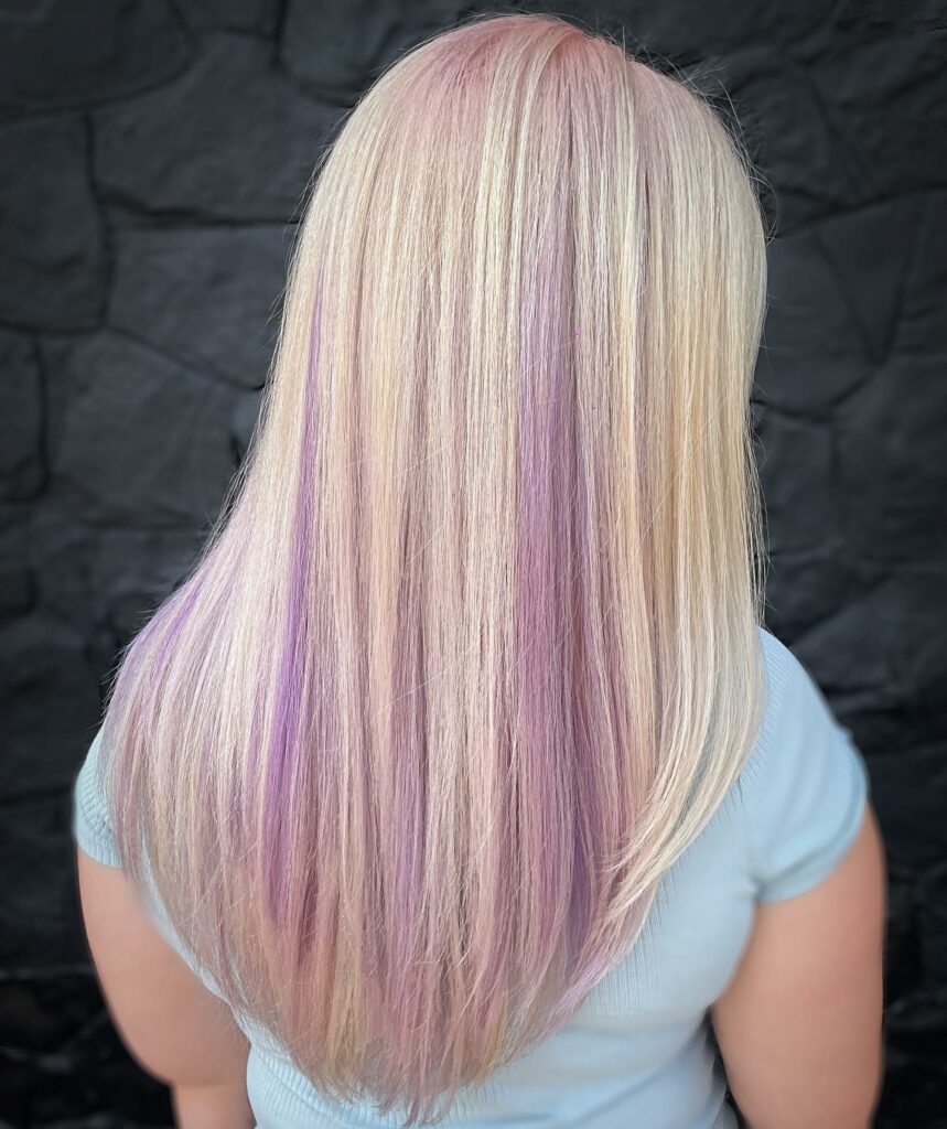 40 Purple Highlight Hair Ideas to Try in 2024 41 Straight Streaks
