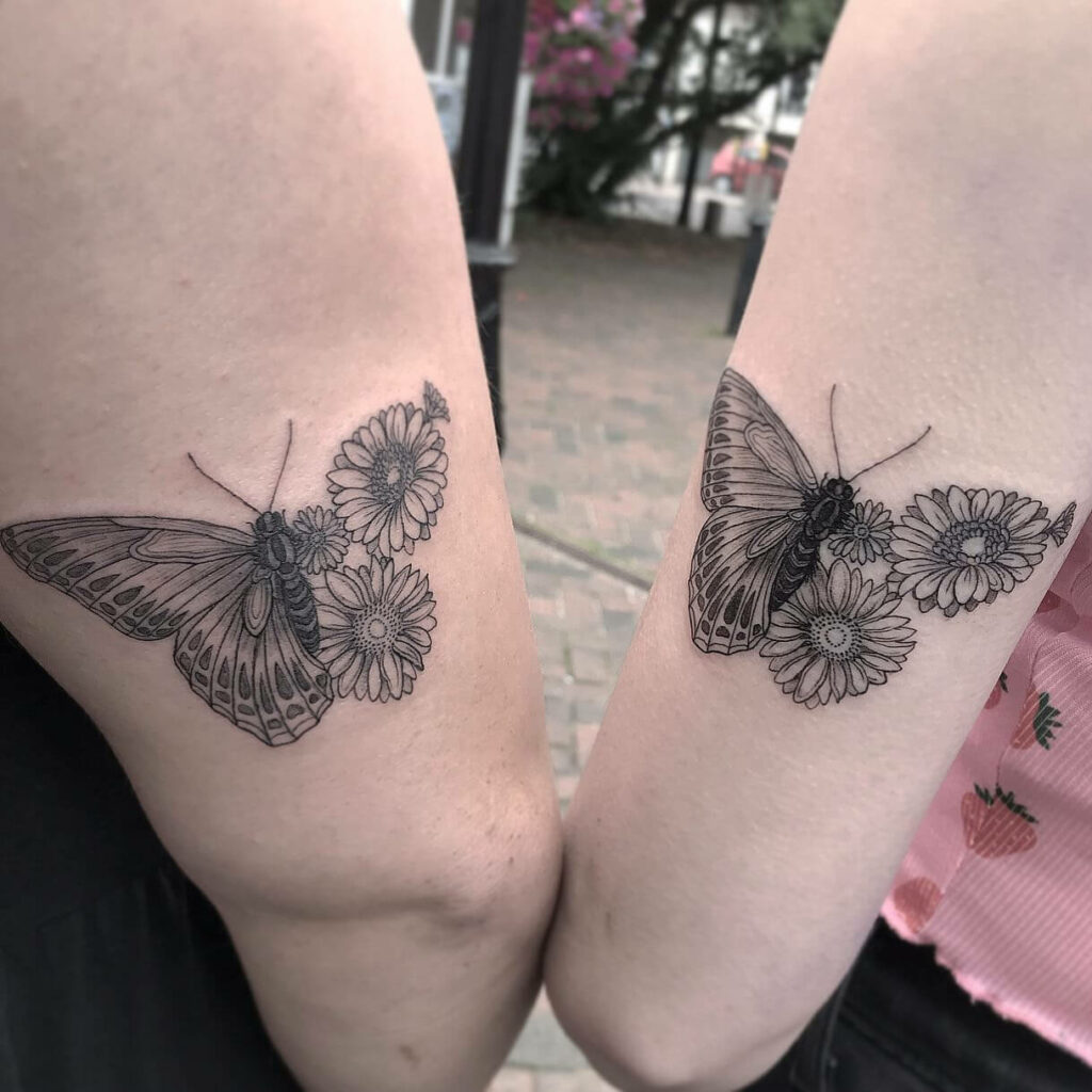 11+ Matching Butterfly Tattoo Ideas That Will Blow Your Mind! 13 Floral Delicate Butterfly Tattoo