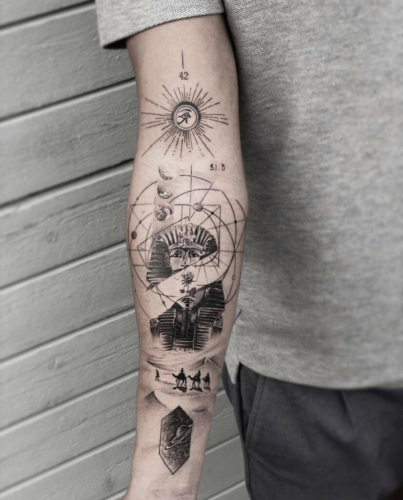 EGYPTIAN TATTOO IDEAS THAT WE LOVE IN 2024 15 Pharaoh Tattoos