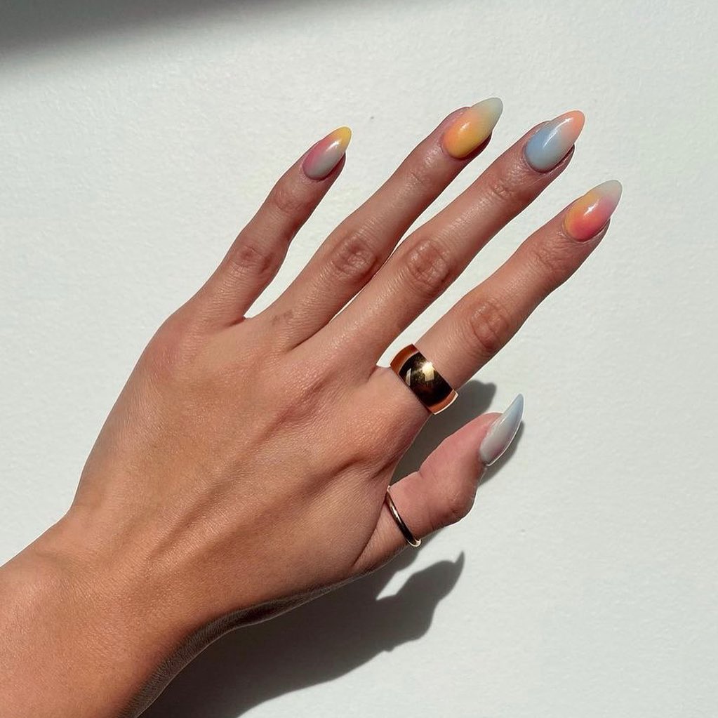 40 Latest Cotton Candy Nail Designs To Try In 2023! 32 Multicolor Cotton Candy Nails