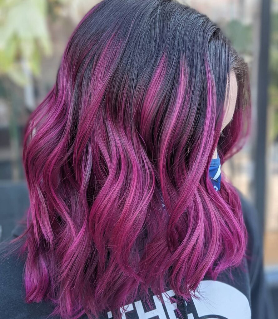 40 Purple Highlight Hair Ideas to Try in 2024 38 Magenta Magic
