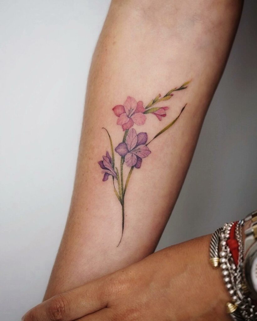 AMAZING GLADIOLUS TATTOO DESIGNS + MEANINGS TO INSPIRE YOU IN 2024! 10 Gladiolus Tattoo