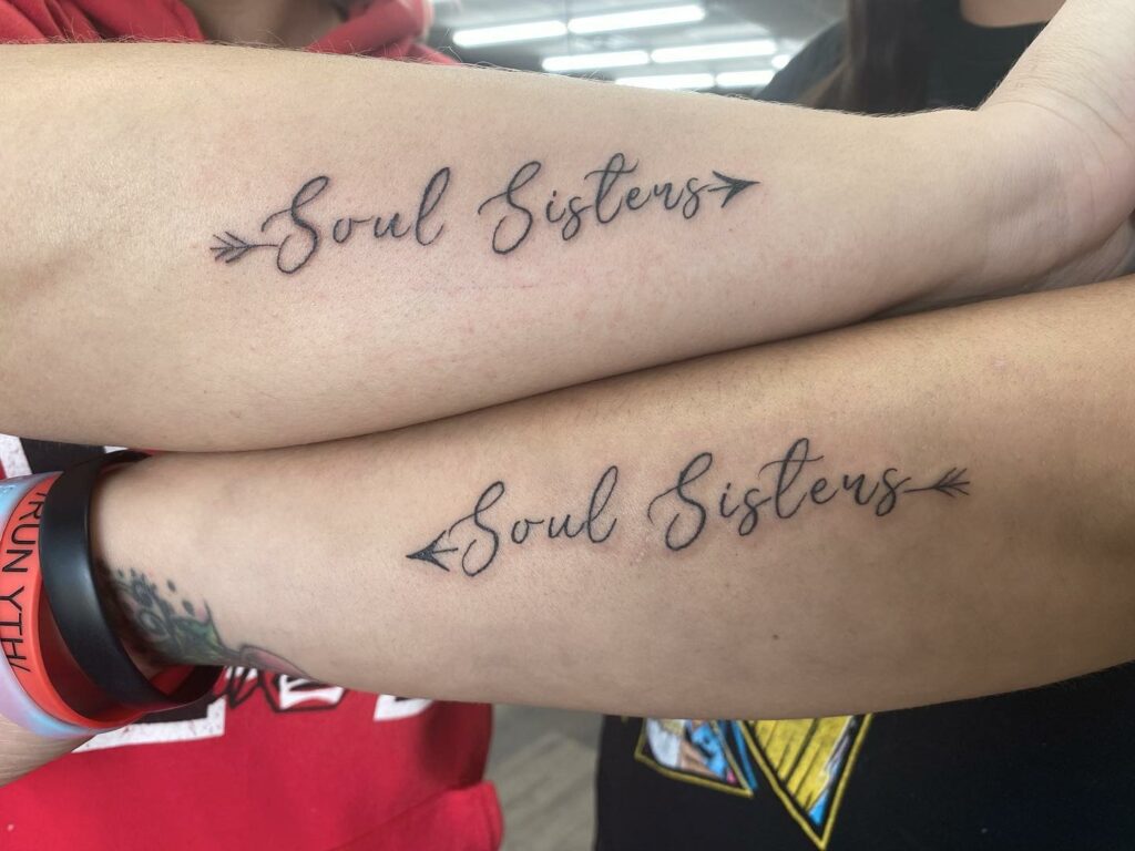 AMAZING MATCHING SISTER TATTOO IDEAS - NEW & UPDATED 2024 34 Soul Sister Tattoo