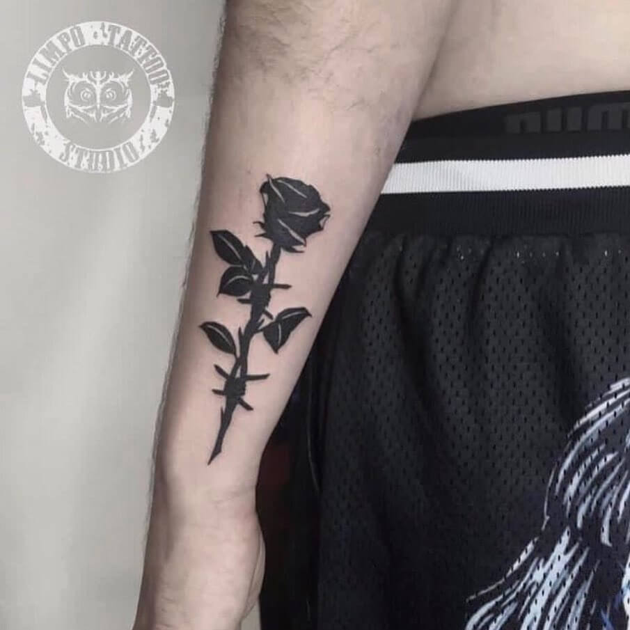 11+ Forearm Rose Tattoo Ideas That Will Blow Your Mind! 12 Black Rose Tattoo