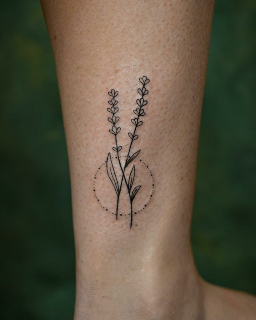 10 BEST LAVENDER TATTOOS WITH MEANINGS IN 2024 10 Lavender Sprig Tattoo