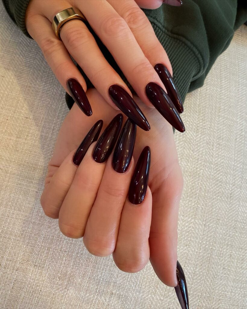 20 Latest Wine Color Nail Ideas To Try In 2024! 29 Long Wine Almond Nails