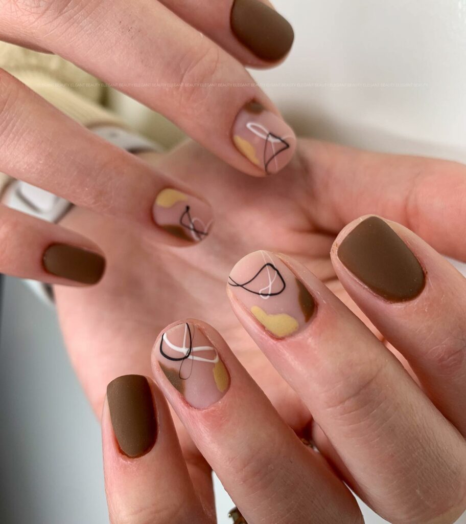 Find Your Style with 28 Beige Nail Designs of 2024 30 Abstract Art Nails