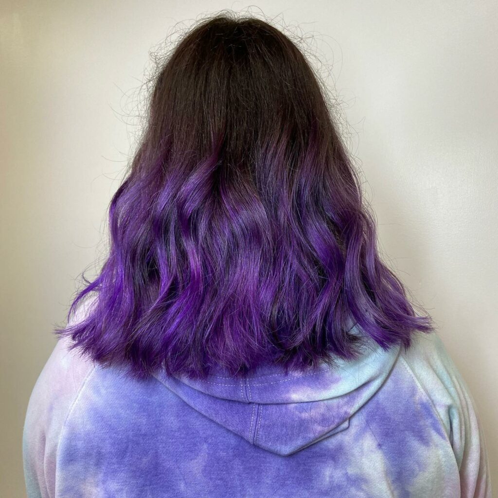 40 Purple Highlight Hair Ideas to Try in 2024 24 Saturated Ends