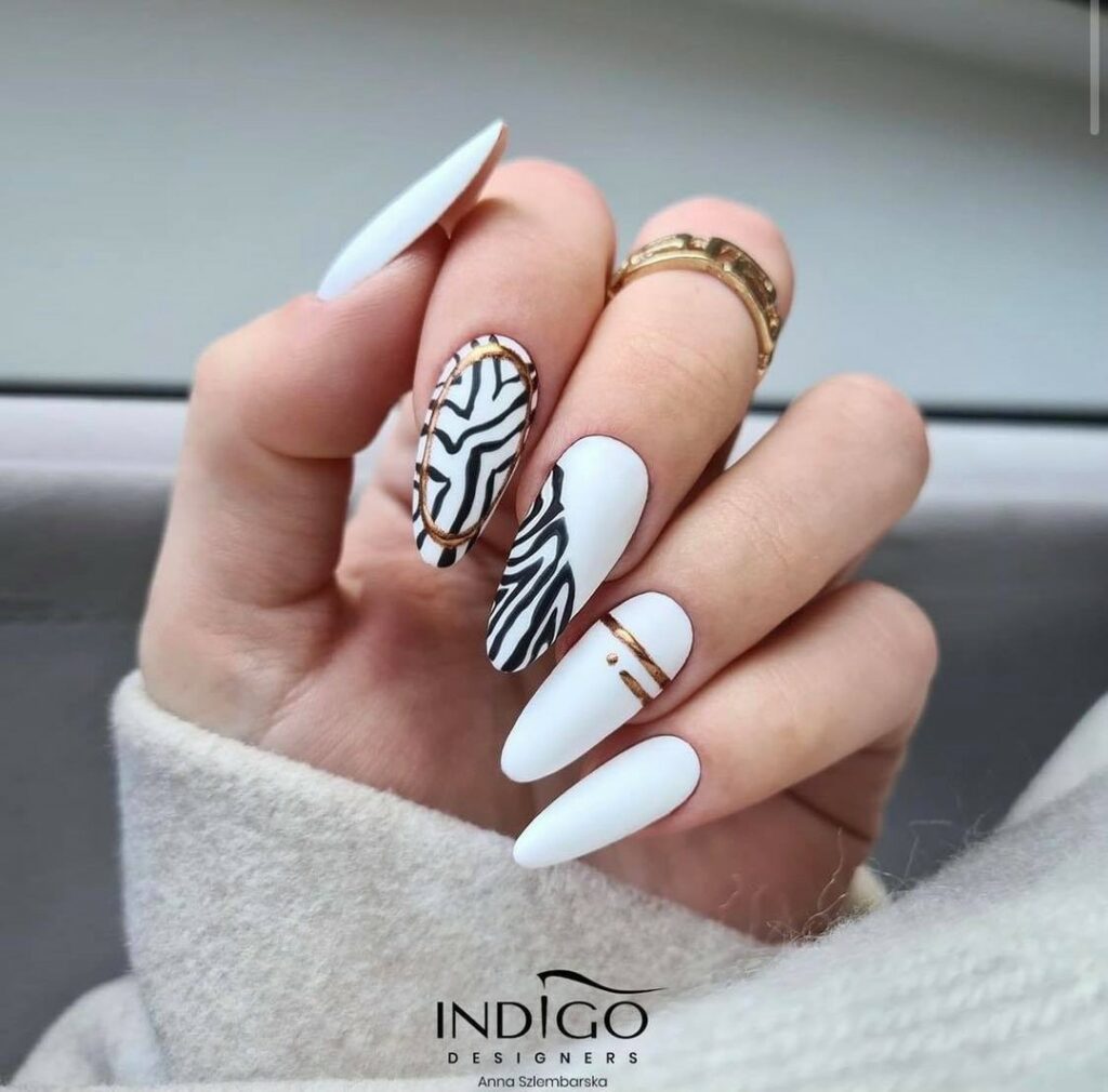 20 LATEST WILD STRIPE NAIL DESIGNS TO TRY IN 2024! 13