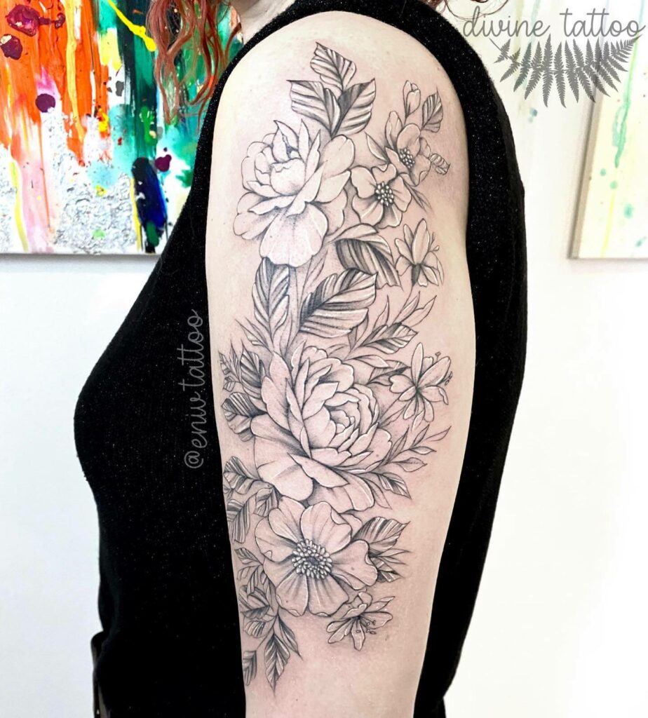 10+ Arm Flower Tattoo Ideas You’ll Have To See To Believe! 18 Beautiful Small And Big Flower Tattoo On Arm In Black